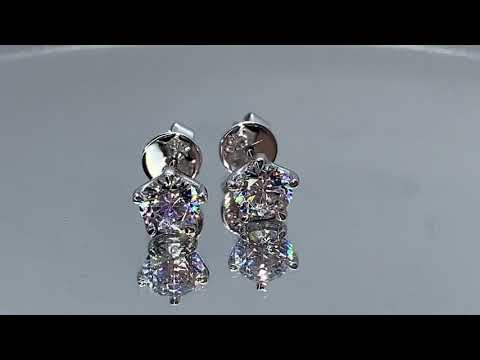 9k White Gold STRASS Diamond 5 Prong Stud Earrings. Set with 0.50ct each. Now on sale at $999!’