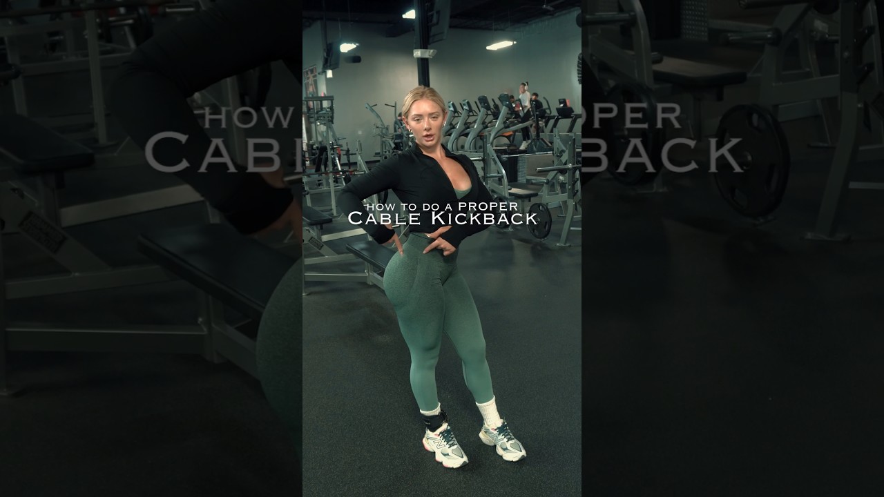 How to do a proper Cable Kickback exercise for Glutes #shorts