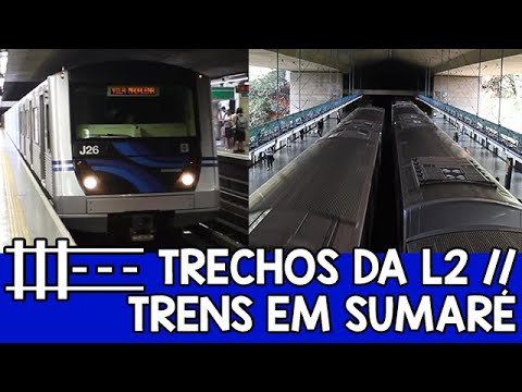 Metrô SP | Trechos da Linha 2 // Trens na Estação Sumaré