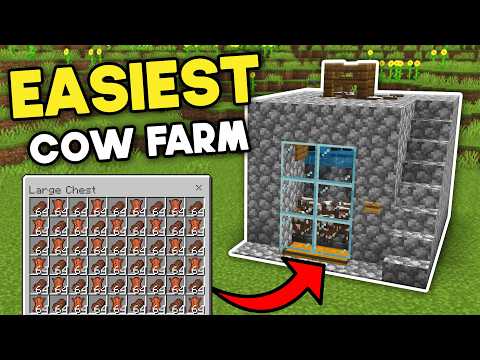 The Easiest Cow Farm Minecraft Bedrock 1.21 (2025)