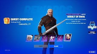How to unlock Geralt of Rivia Skin and All His Rewards in Fortnite - Complete Geralt of Rivia Quests