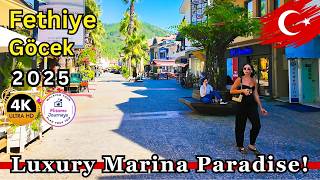 2025 Göcek Fethiye 4K Walking Tour | Luxury Marina, Beachside Cafes & Paradise V