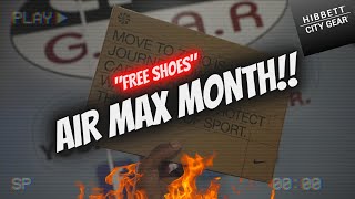 PERFECTION FOR AIR MAX MONTH!! HIBBETT SPORTS & CITY GEAR GIVING AWAY FREE SHOES FOR A YEAR!!
