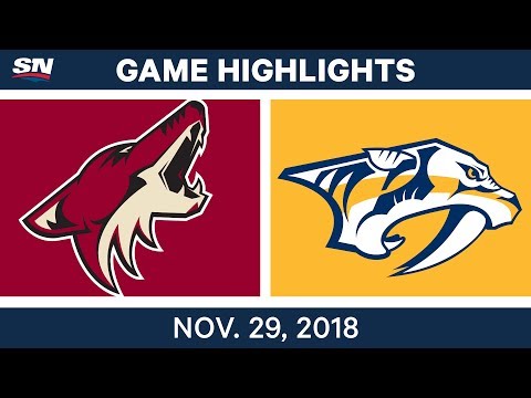 NHL Highlights | Coyotes vs. Predators - Nov 29, 2018