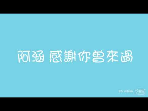 阿涵 感謝你曾來過 歌詞版