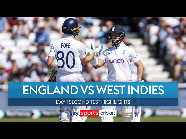 Pope century puts England on top! 💫 | England vs West Indies | Day One Second Test Highlights