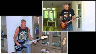 Volbeat - Angelfuck (bass & guitar collab cover)