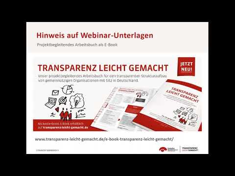 Webinar "Fit in 10 Schritten - Rechnungslegung" Haus des Stiftens gGmbH