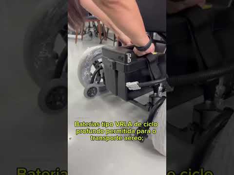 Cadeira de rodas motorizada Ortobras E4 standard. Ideal para ambientes externos inclusive subidas.