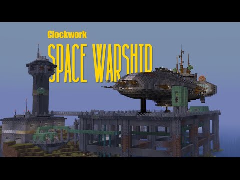 Working Space Warship with Create Mod and Clockwork