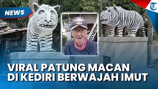 Patung Macan Imut di Kediri Jadi Sorotan, Pembuatnya Sengaja Beri Kesan Ramah untuk Warga