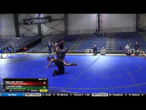 TB 12U 88-90 Cooper Cook Ironclad Wrestling Club Vs William McCoy Jackson County Gladiators