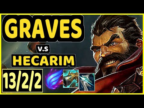 GRAVES vs HECARIM - 13/2/2 KDA JUNGLE GAMEPLAY - EUW Ranked GRANDMASTER