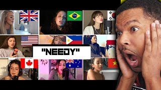 WHO SANG IT BETTER | Ariana Grande - Needy (us,uk,vietnam,brazil,poland,philippines)