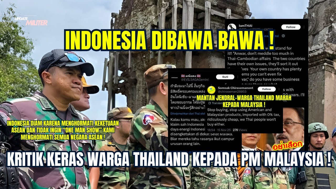 INDONESIA DIBAWA–BAWA! Netizen Hingga Jenderal Thailand Marah Besar ke PM Malaysia!