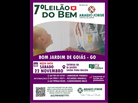 7º LEILÃO DO BEM  ARAÚJO JORGE - Bom Jardim De Goiás  - GO 22/11/2025