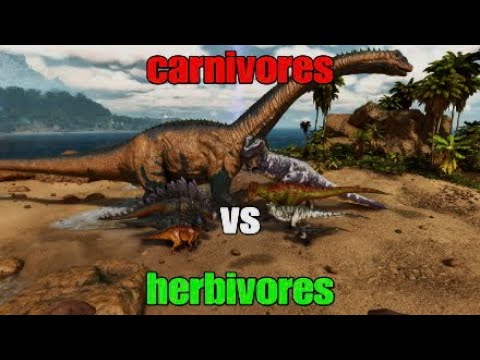 Best out of three Carnivores VS Herbivores tournament Ark Survival Ascended