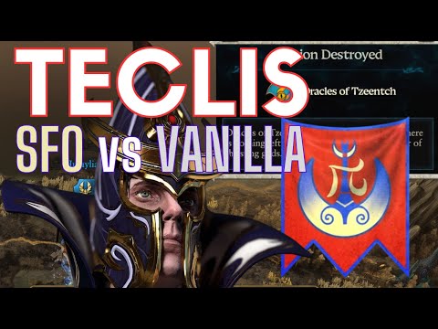 SFO vs Vanilla | High Elves | Teclis - The High Loremaster of Hoeth | Warhammer 3 Comparison