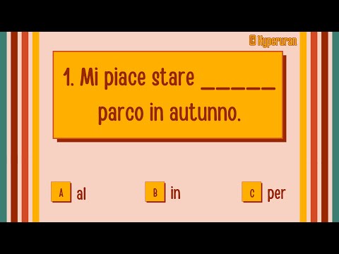 Italian how to use prepositions | Practice quiz | Choose the right one | Learn italian free lessons