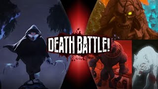 Death vs Angor Rot, Bloodwolf and (injured) Kiba (death battle)
