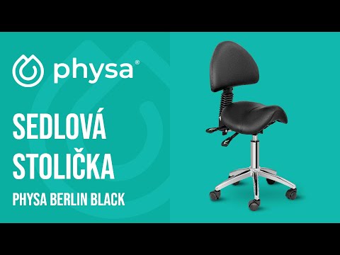 Video - Sedlová stolička - 550 – 690 mm - 150 kg - Čierna