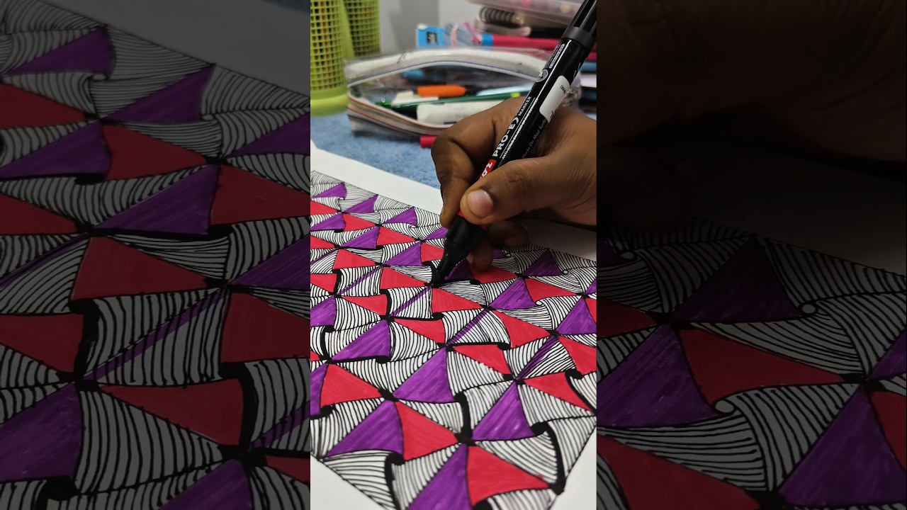 Flop ayo....Guyzz! 🫣 zentangle Art for Beginners#shorts#shortfeed