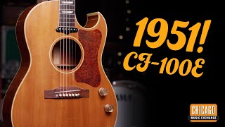Video thumbnail for 1951 Gibson CF-100E in Very RARE Natural Finish | CME Vintage Demos by Chicago Music Exchange