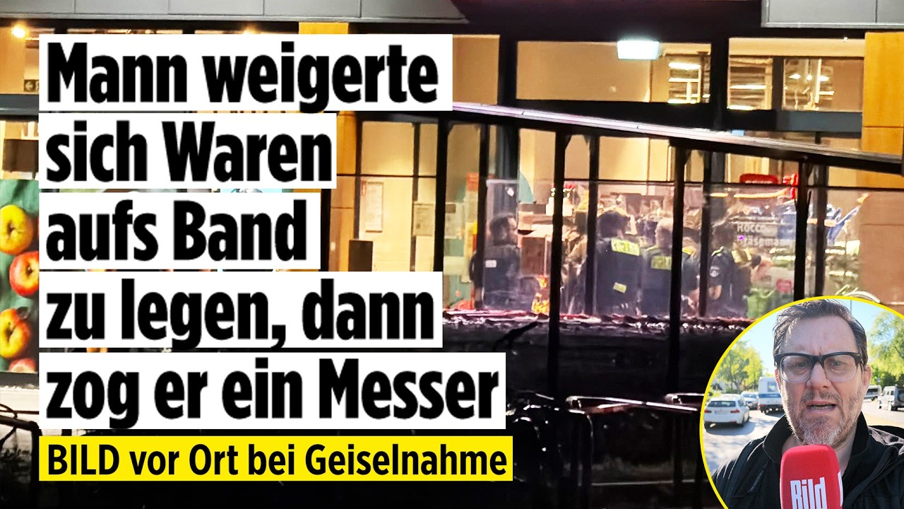 BERLIN: Geiselnahme im Supermarkt! Polizei mit Scharfschützen vor Ort!