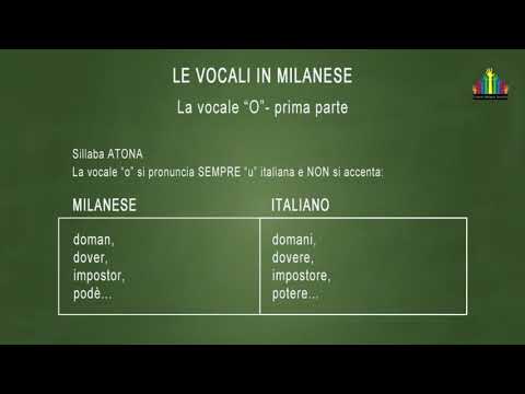 Vocale O - 1 parte