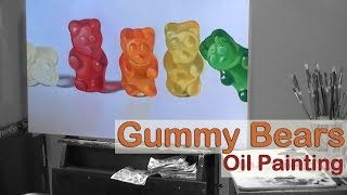 Realism Oil Painting Demo: Still Life of Gummy Bears 3D art