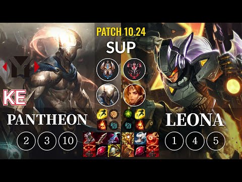 YM Ke Pantheon vs Leona Sup - KR Patch 10.24
