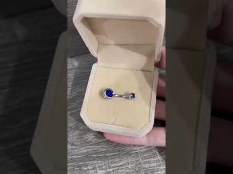 Пирсинг для пупка с цирконами "Бриллиантовые сферы" серьга навела Медицинская хирургическая ювелирная сталь В бархатной коробочке - фото 5 - id-p2829299195