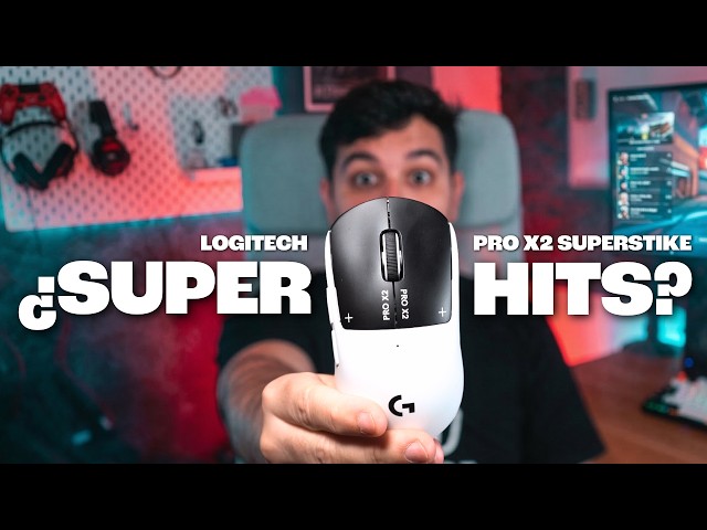 Ratón Logitech PRO X2 SUPERSTRIKE inalámbrico 44000 DPI blanco háptico LIGHTSPEED video
