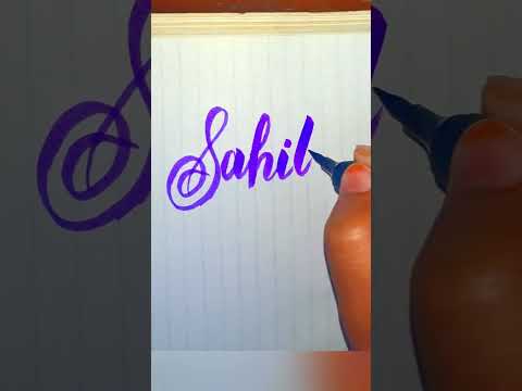 Sahithi 🥰 name calligraphy |Satisfying creative art | calligraphy WhatsApp status💕 #shorts #viral