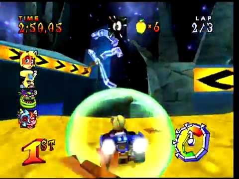 Crash Nitro Kart PS2 - Hyper Spaceway Single Race