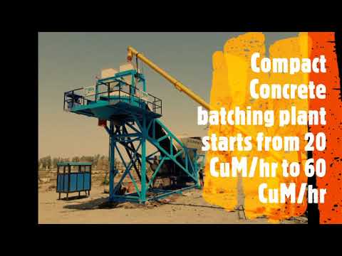 Mobile Concrete Batching Plant With Reversible Drum Mixer