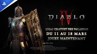 Diablo IV - Bande-annonce de l'essai gratuit des Paladins | PS5, PS4