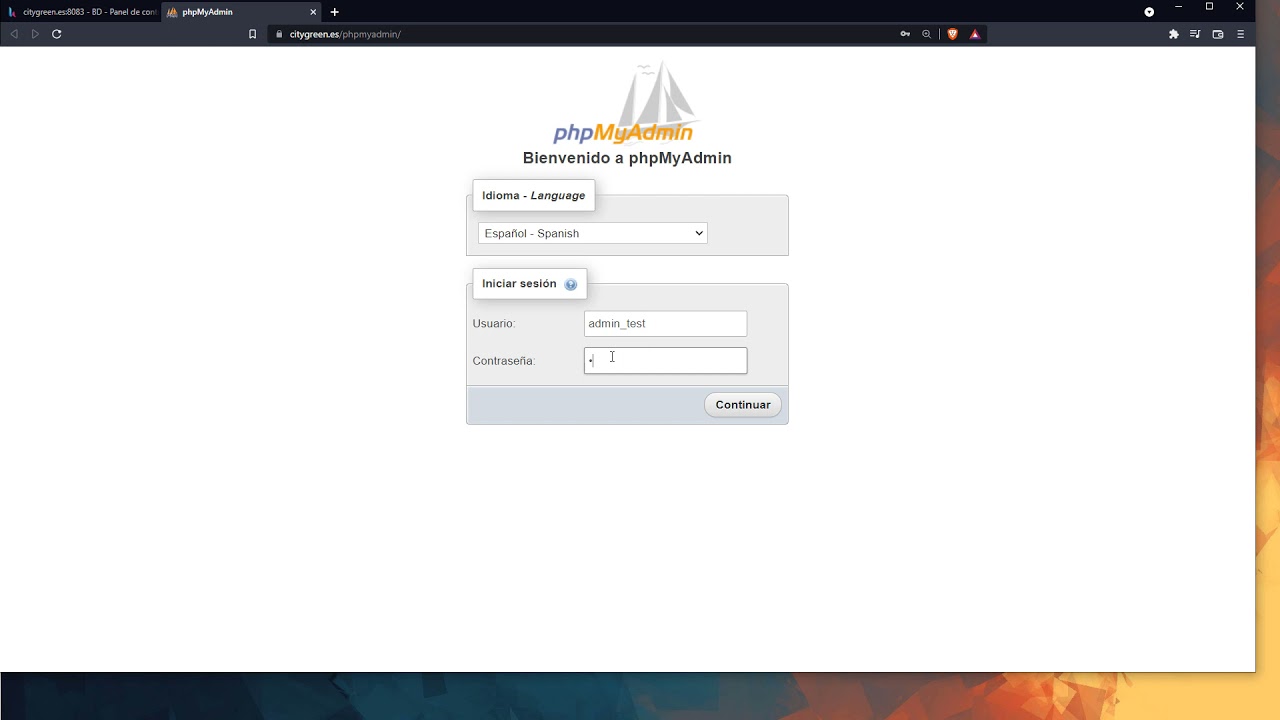 Como crear una base de datos con Hestia y modificar el URL de PhpMyAdmin