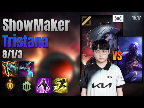 ShowMaker Mid Tristana vs Ryze lol KR solo rank Full Game 15.17 | 쇼메이커 트리스타나 vs 라이즈