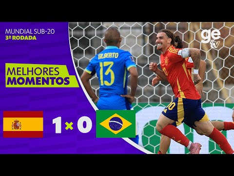Gols e lances de Espanha x Brasil