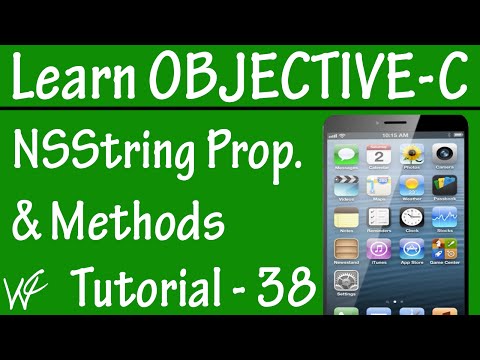 Free Objective C Programming Tutorial for Beginners 38 - NSString Methods and Properties