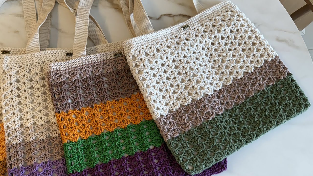 DIY: Easy & Quick Crochet Bag (Barbante 6) with Ecobag Lining (Full Step by Step!)