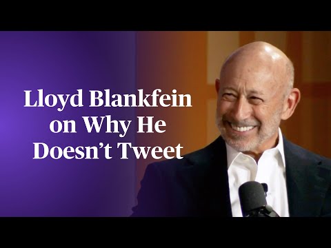 Former Goldman Sachs CEO Lloyd Blankfein on Why He Doesn't Tweet | Odd Lots