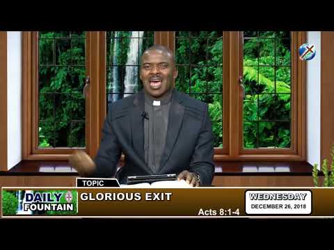 DAILY FOUNTAIN OF DECEMBER 26, 2018 - REV'D CANON OVIE EZIMERUWE