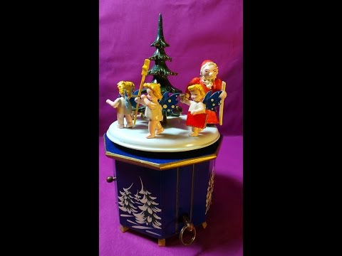 Erzgebirge - wunderschöne alte Spieluhr von STEINBACH - Oh,Tannenbaum mit Weihnachtsmann