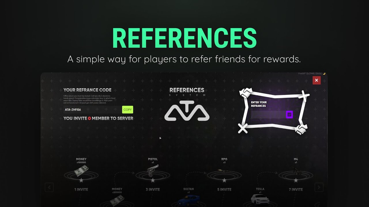 Ata References System (Invite System) [PAID] [ESX] [QB] thumbnail 2