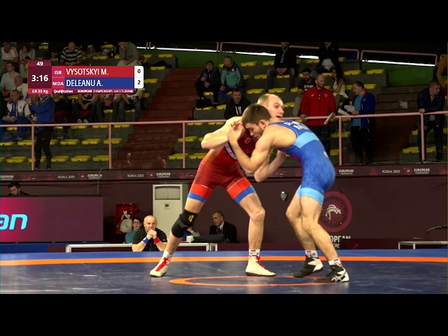 1400 | 49 | Seniors GR 55kg | Qualif. | VYSOTSKYI Maksym (ISR) | DELEANU Artiom (MDA)