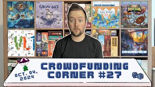 Crowdfunding Corner #27 // Railroad Tiles, Ice and Idols, DinoGenics and more! (October 4, 2024)