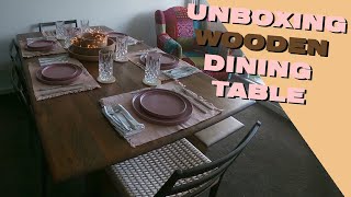 Unboxing West Elm Anton Mango Wood Dining Table