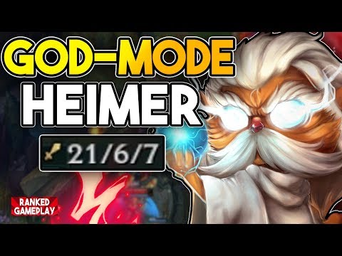 HEIMERDINGER GOD MODE ACTIVATED! ONE SHOTTING PEOPLE IN DIAMOND SOLOQUEUE! - League of Legends